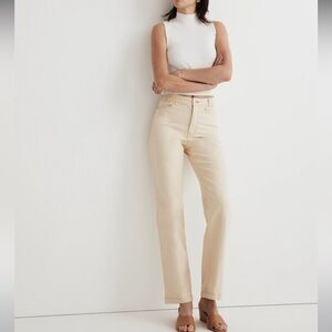 Madewell Tall 2.0 The Emmett Wide-Leg Pants The Garment Dyed Edition in Sand